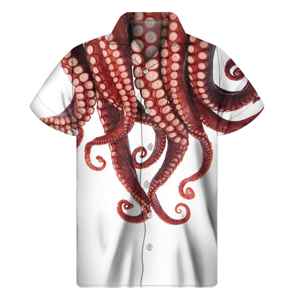 Octopus Tentacles Print Men's Short Sleeve Shirt