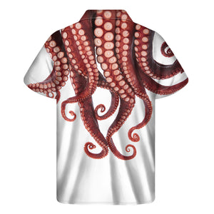 Octopus Tentacles Print Men's Short Sleeve Shirt