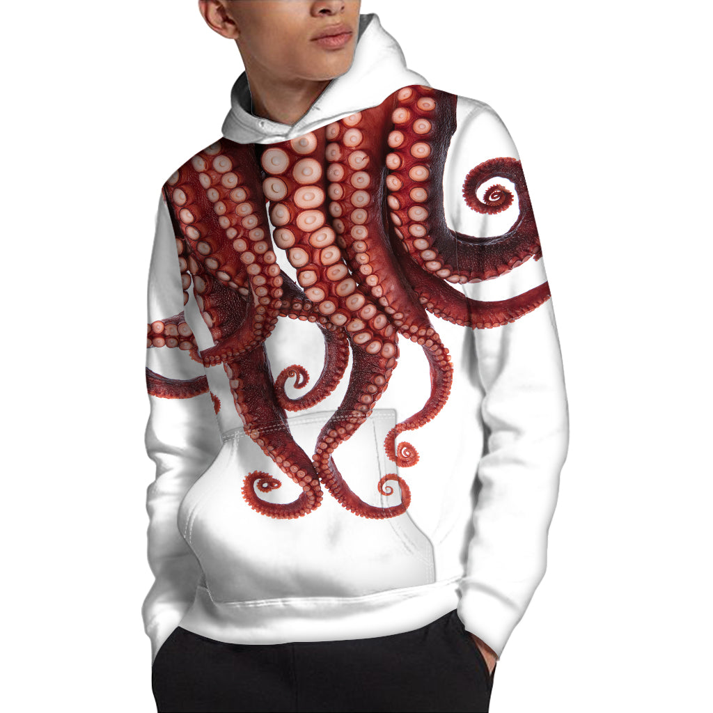 Octopus Tentacles Print Pullover Hoodie