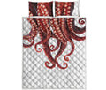 Octopus Tentacles Print Quilt Bed Set