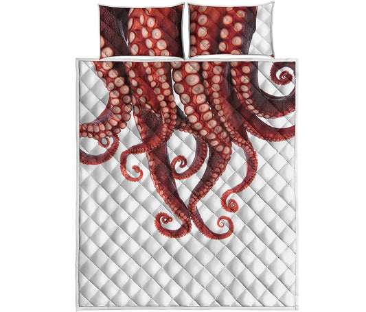 Octopus Tentacles Print Quilt Bed Set