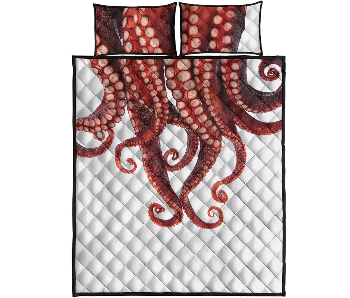 Octopus Tentacles Print Quilt Bed Set