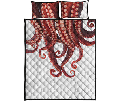 Octopus Tentacles Print Quilt Bed Set