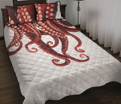 Octopus Tentacles Print Quilt Bed Set