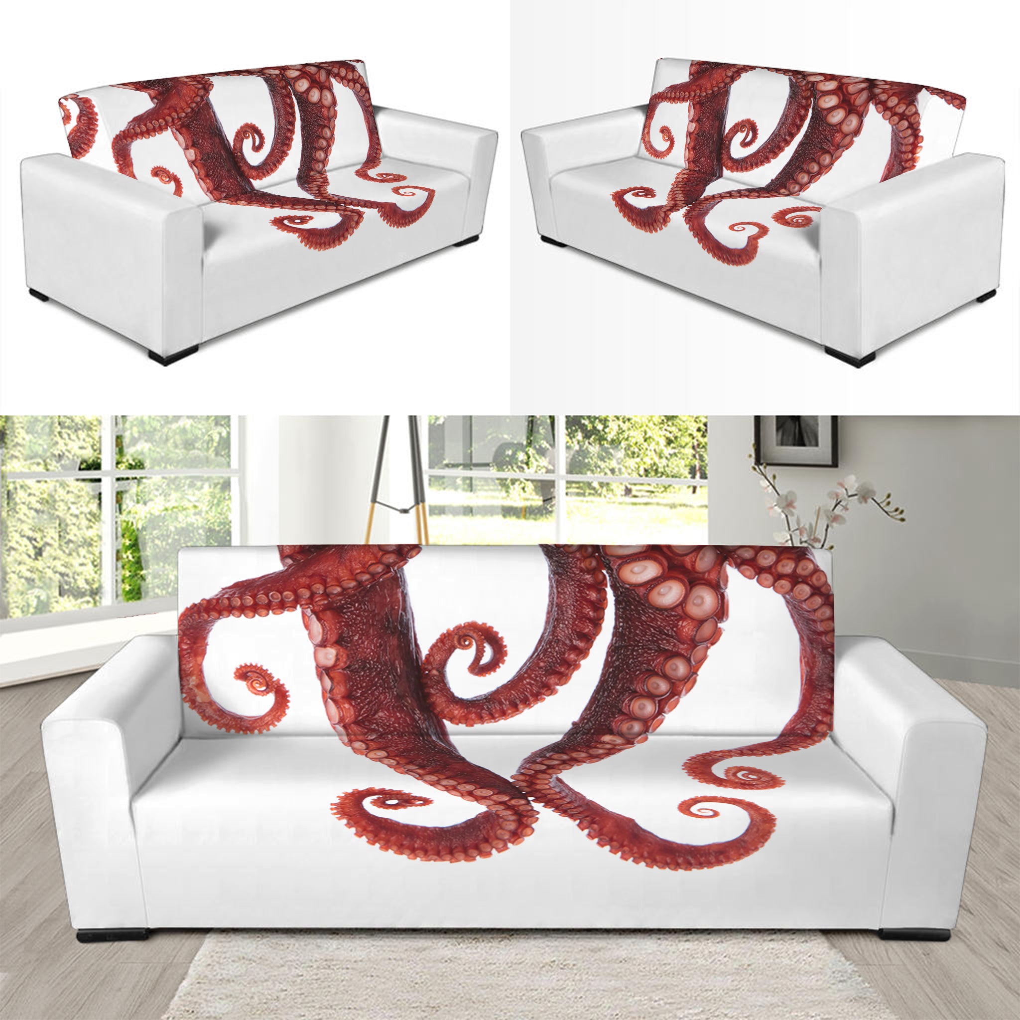 Octopus Tentacles Print Sofa Slipcover