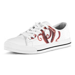 Octopus Tentacles Print White Low Top Shoes