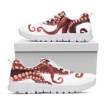 Octopus Tentacles Print White Sneakers