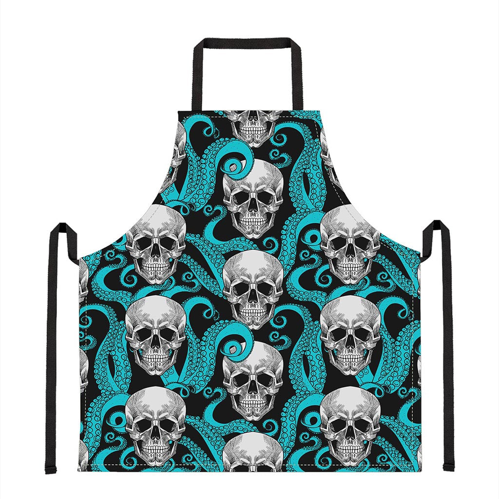 Octopus Tentacles Skull Pattern Print Apron