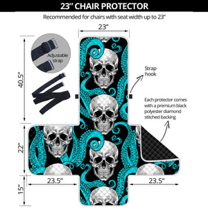 Octopus Tentacles Skull Pattern Print Armchair Protector