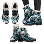 Octopus Tentacles Skull Pattern Print Comfy Boots GearFrost