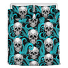 Octopus Tentacles Skull Pattern Print Duvet Cover Bedding Set