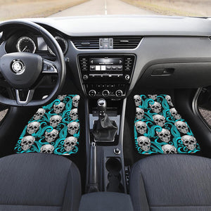 Octopus Tentacles Skull Pattern Print Front and Back Car Floor Mats