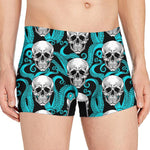 Octopus Tentacles Skull Pattern Print Men's Boxer Briefs