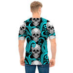 Octopus Tentacles Skull Pattern Print Men's T-Shirt