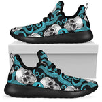 Octopus Tentacles Skull Pattern Print Mesh Knit Shoes GearFrost