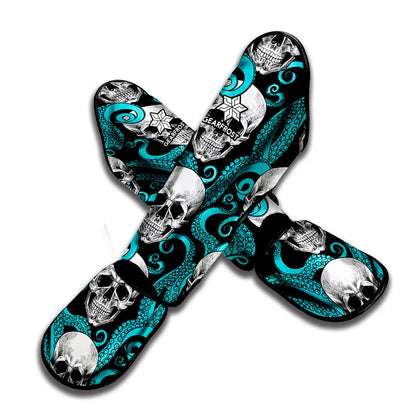 Octopus Tentacles Skull Pattern Print Muay Thai Shin Guard
