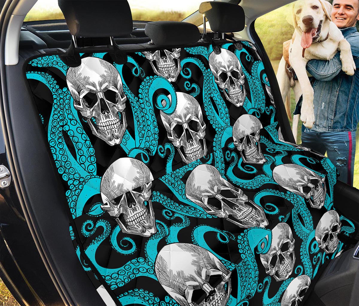 Octopus Tentacles Skull Pattern Print Pet Car Back Seat Cover