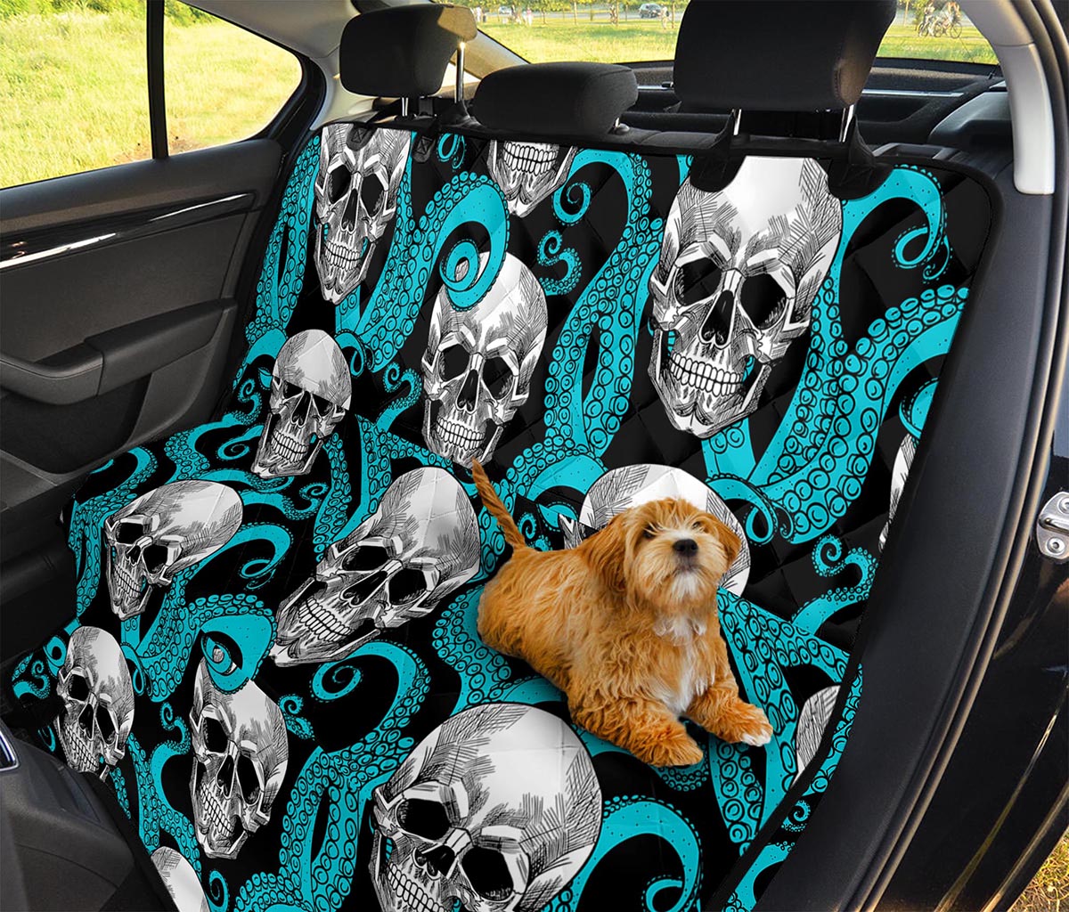 Octopus Tentacles Skull Pattern Print Pet Car Back Seat Cover
