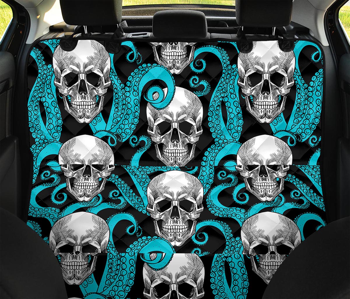 Octopus Tentacles Skull Pattern Print Pet Car Back Seat Cover