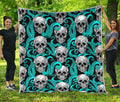 Octopus Tentacles Skull Pattern Print Quilt