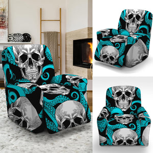 Octopus Tentacles Skull Pattern Print Recliner Slipcover