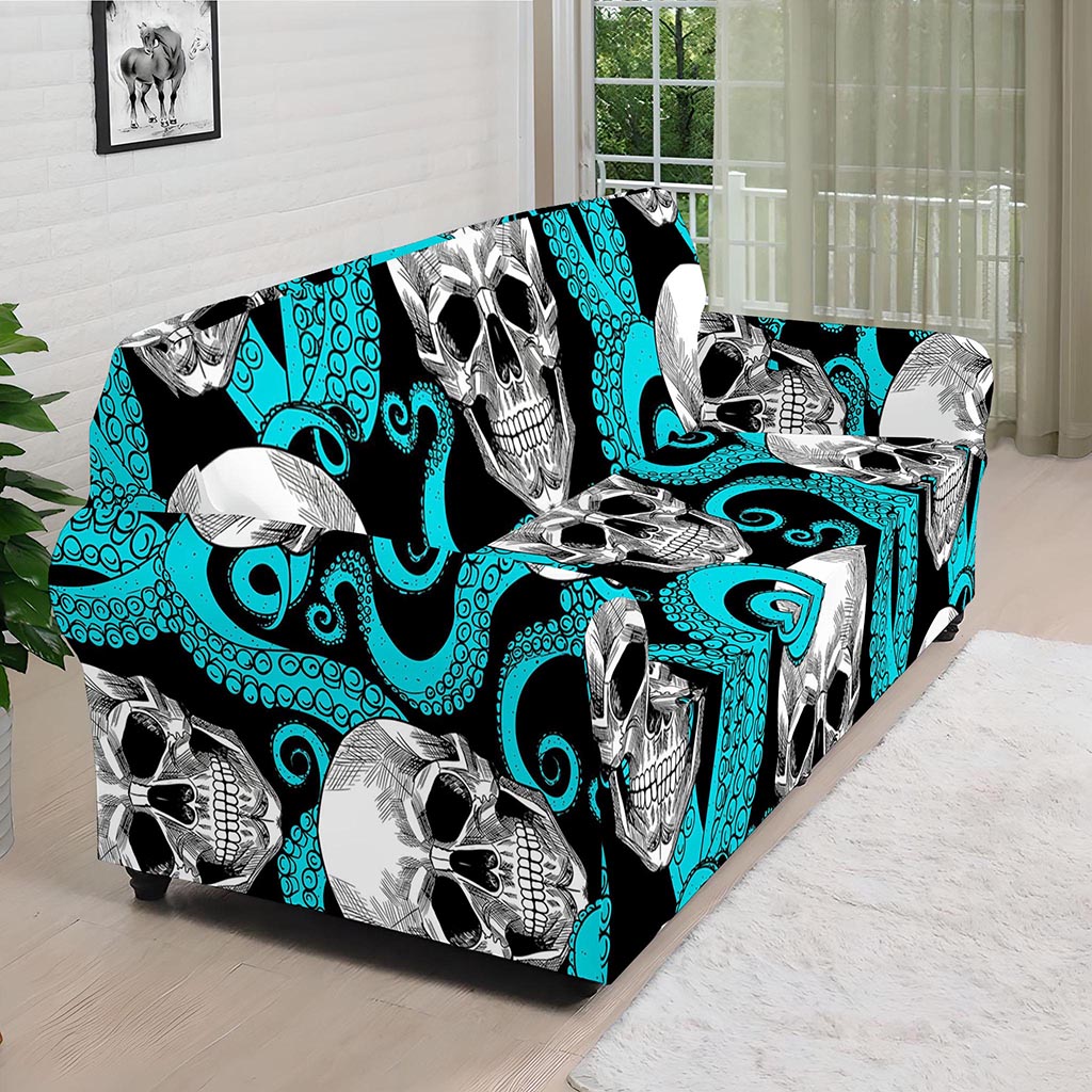 Octopus Tentacles Skull Pattern Print Sofa Cover