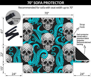 Octopus Tentacles Skull Pattern Print Sofa Protector