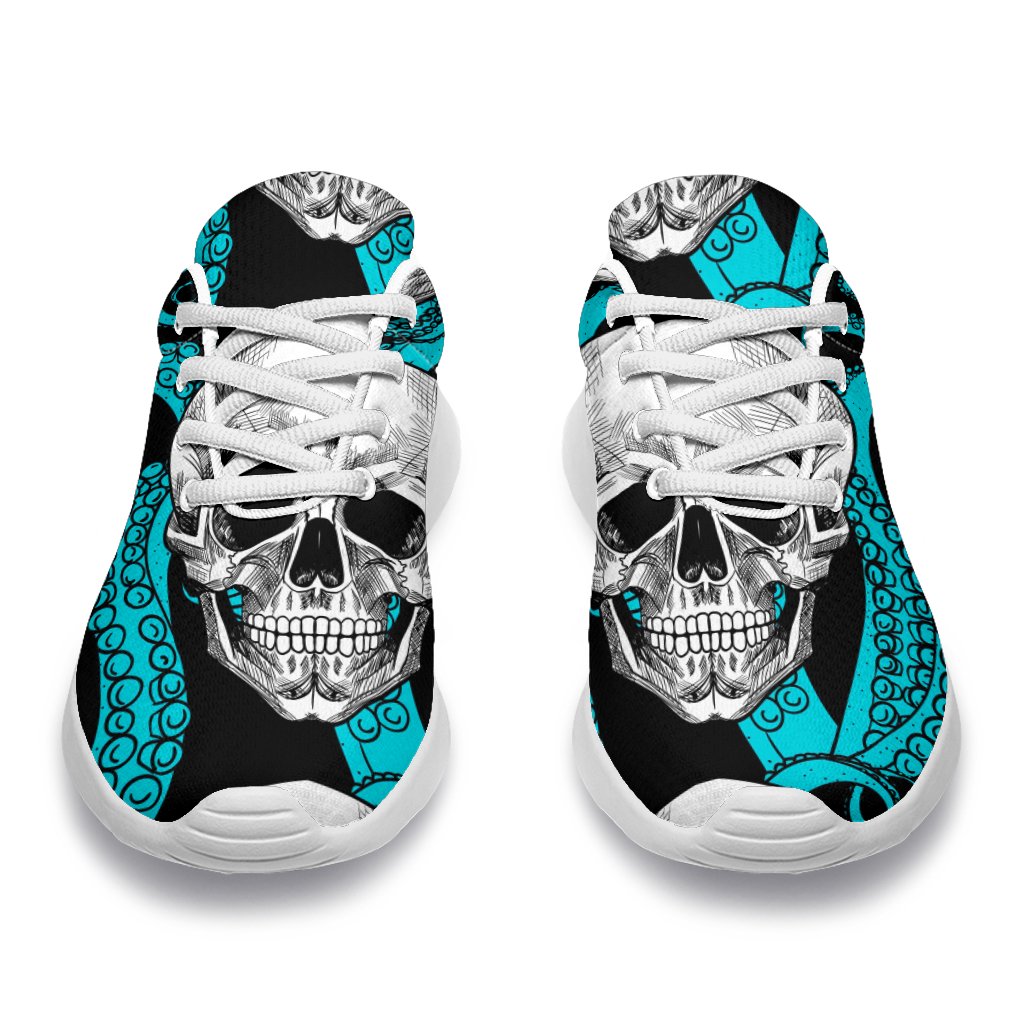 Octopus Tentacles Skull Pattern Print Sport Shoes GearFrost