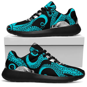 Octopus Tentacles Skull Pattern Print Sport Shoes GearFrost