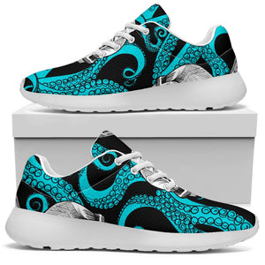 Octopus Tentacles Skull Pattern Print Sport Shoes GearFrost