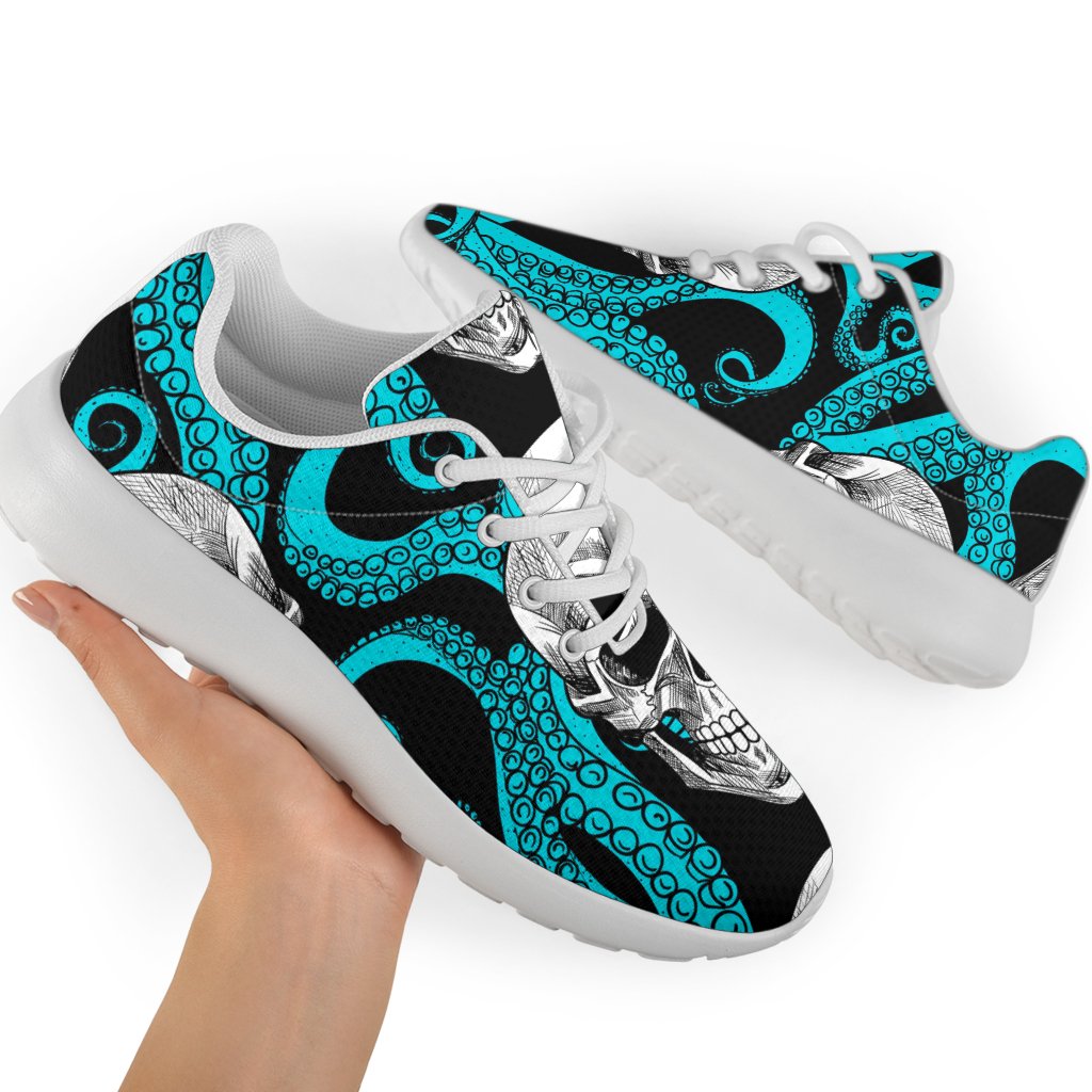 Octopus Tentacles Skull Pattern Print Sport Shoes GearFrost