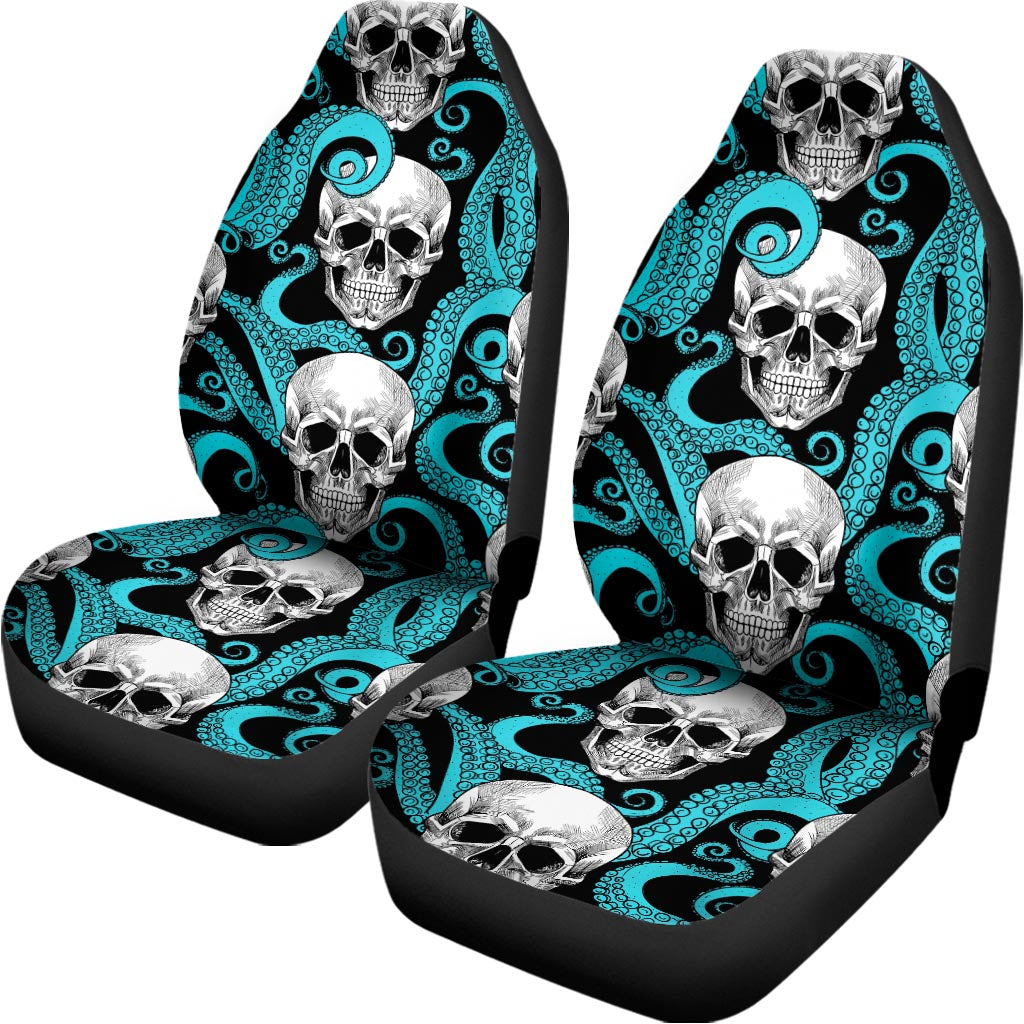 Octopus Tentacles Skull Pattern Print Universal Fit Car Seat Covers