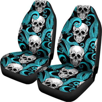 Octopus Tentacles Skull Pattern Print Universal Fit Car Seat Covers