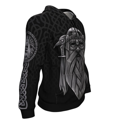 Odin Celtic God Norse Mythology Print Unisex Pullover Hoodie GearFrost
