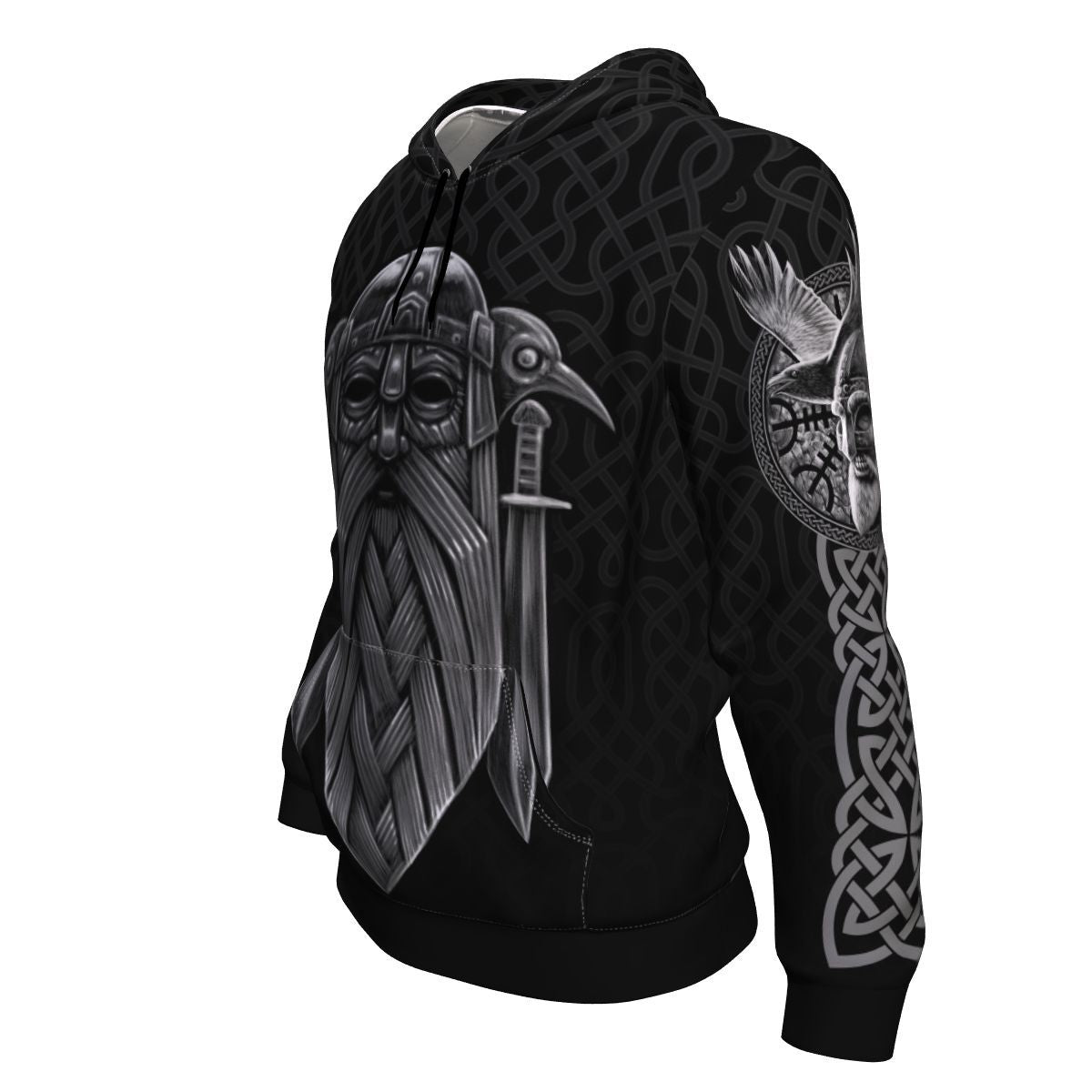 Odin Celtic God Norse Mythology Print Unisex Pullover Hoodie GearFrost