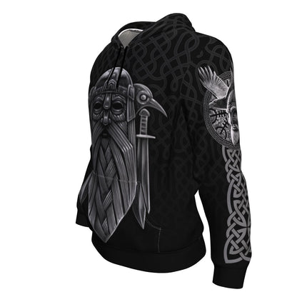 Odin Celtic God Norse Mythology Print Unisex Pullover Hoodie GearFrost