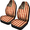 Old American Flag Patriotic Universal Fit Car Seat Covers