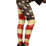 Old American Flag Patriotic Women's Leggings GearFrost