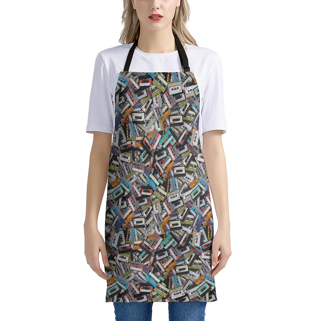 Old Cassette Tape Print Apron