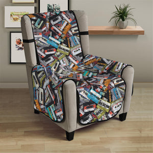 Old Cassette Tape Print Armchair Protector