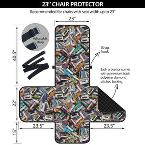 Old Cassette Tape Print Armchair Protector