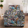 Old Cassette Tape Print Armchair Slipcover