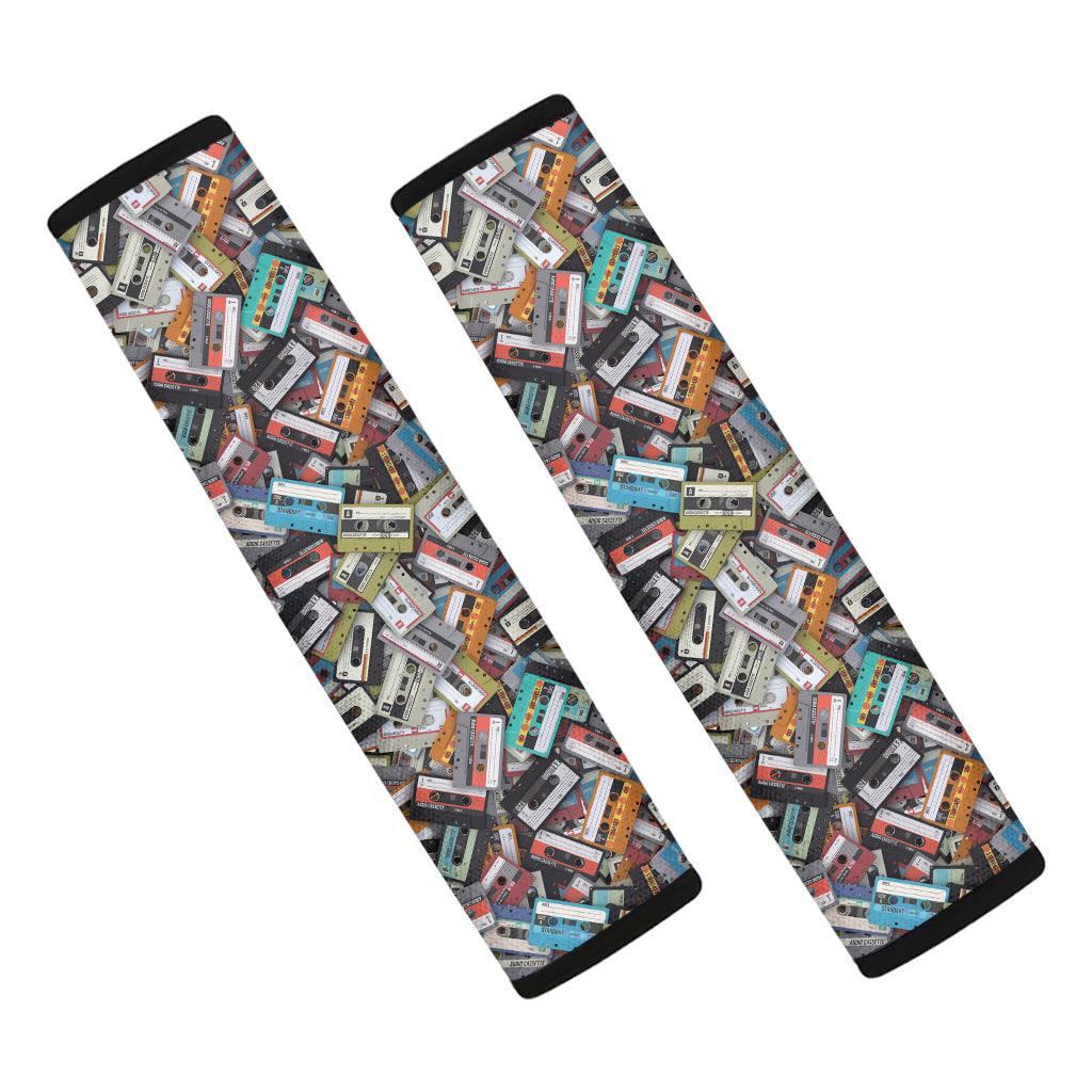 Old Cassette Tape Print Car Seat Belt Covers