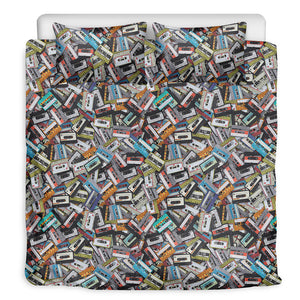 Old Cassette Tape Print Duvet Cover Bedding Set