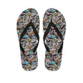 Old Cassette Tape Print Flip Flops