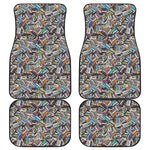 Old Cassette Tape Print Front and Back Car Floor Mats
