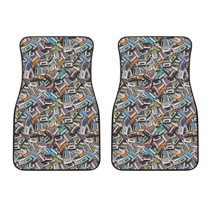 Old Cassette Tape Print Front Car Floor Mats