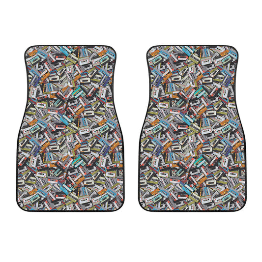 Old Cassette Tape Print Front Car Floor Mats