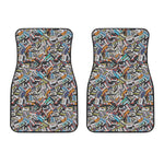 Old Cassette Tape Print Front Car Floor Mats