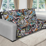 Old Cassette Tape Print Futon Protector